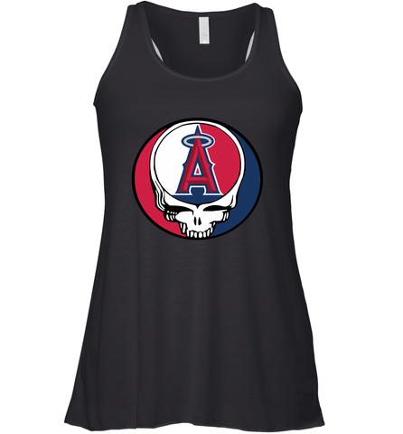 Los Angeles Angels Grateful Dead Steal Your Face Baseball Womens Racerback Tank Top Womens Racerback Tank Top / Black / XS Womens Racerback Tank Top - VeigarTee