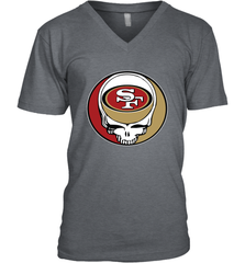 San Francisco 49ers Grateful Dead Steal Your Face NFL Football Mens V-Neck T-Shirt Mens V-Neck T-Shirt - VeigarTee
