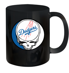 Los Angeles Dodgers Grateful Dead Steal Your Face Baseball Ceramic Mug 11oz Ceramic Mug 11oz - VeigarTee