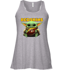 Baby Yoda Loves The Washington Redskins Star Wars Baby Yoda Hugs Redskins NFL Womens Racerback Tank Top Womens Racerback Tank Top - VeigarTee