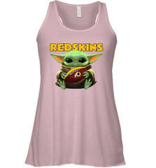 Baby Yoda Loves The Washington Redskins Star Wars Baby Yoda Hugs Redskins NFL Womens Racerback Tank Top Womens Racerback Tank Top - VeigarTee