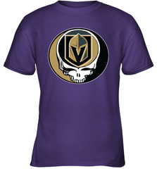 Vegas Golden Knights Grateful Dead Steal Your Face Hockey NHL Youth T-Shirt Youth T-Shirt - VeigarTee