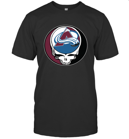Colorado Avalanche Grateful Dead Steal Your Face Hockey NHL Mens T-Shirt Mens T-Shirt / Black / S Mens T-Shirt - VeigarTee