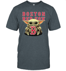 Baby Yoda Hugs Loves The Boston Red Sox Baseball Mens T-Shirt Mens T-Shirt - VeigarTee