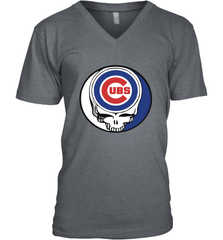 Chicago Cubs Grateful Dead Steal Your Face Baseball Mens V-Neck T-Shirt Mens V-Neck T-Shirt - VeigarTee