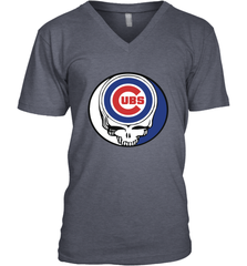 Chicago Cubs Grateful Dead Steal Your Face Baseball Mens V-Neck T-Shirt Mens V-Neck T-Shirt - VeigarTee