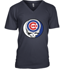 Chicago Cubs Grateful Dead Steal Your Face Baseball Mens V-Neck T-Shirt Mens V-Neck T-Shirt - VeigarTee
