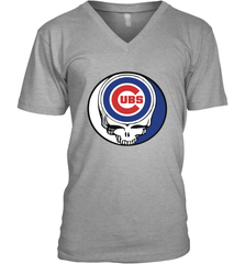 Chicago Cubs Grateful Dead Steal Your Face Baseball Mens V-Neck T-Shirt Mens V-Neck T-Shirt - VeigarTee
