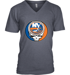 New York Islanders Grateful Dead Steal Your Face Hockey NHL Mens V-Neck T-Shirt Mens V-Neck T-Shirt - VeigarTee