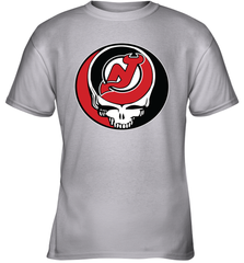 New Jersey Devils Grateful Dead Steal Your Face Hockey NHL Youth T-Shirt Youth T-Shirt - VeigarTee