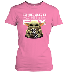 Baby Yoda Hugs Loves The Chicago White Sox Baseball Womens T-Shirt Womens T-Shirt - VeigarTee