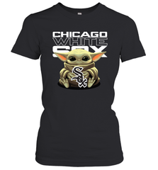 Baby Yoda Hugs Loves The Chicago White Sox Baseball Womens T-Shirt Womens T-Shirt - VeigarTee