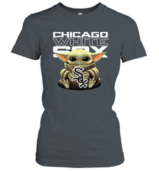Baby Yoda Hugs Loves The Chicago White Sox Baseball Womens T-Shirt Womens T-Shirt - VeigarTee