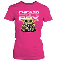 Baby Yoda Hugs Loves The Chicago White Sox Baseball Womens T-Shirt Womens T-Shirt - VeigarTee