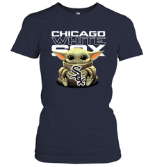 Baby Yoda Hugs Loves The Chicago White Sox Baseball Womens T-Shirt Womens T-Shirt - VeigarTee