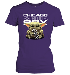 Baby Yoda Hugs Loves The Chicago White Sox Baseball Womens T-Shirt Womens T-Shirt - VeigarTee