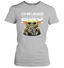 Baby Yoda Hugs Loves The Chicago White Sox Baseball Womens T-Shirt Womens T-Shirt - VeigarTee