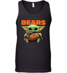 Baby Yoda Loves The Chicago Bears Star Wars Baby Yoda Hugs Bears NFL Mens Tank Top Mens Tank Top - VeigarTee