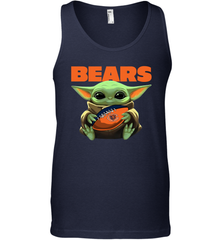 Baby Yoda Loves The Chicago Bears Star Wars Baby Yoda Hugs Bears NFL Mens Tank Top Mens Tank Top - VeigarTee