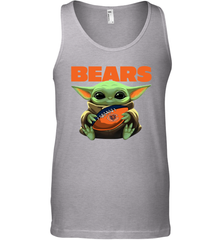 Baby Yoda Loves The Chicago Bears Star Wars Baby Yoda Hugs Bears NFL Mens Tank Top Mens Tank Top - VeigarTee