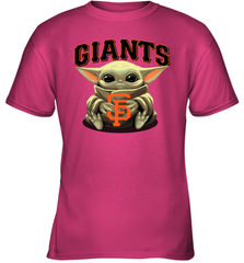 Baby Yoda Hugs Loves The San Francisco GiantsBaseball Youth T-Shirt Youth T-Shirt - VeigarTee