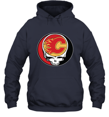 Calgary Flames Grateful Dead Steal Your Face Hockey NHL Adult Hoodie Sweatshirt Adult Hoodie Sweatshirt - VeigarTee