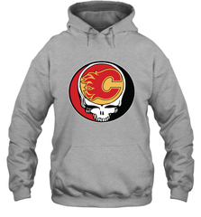 Calgary Flames Grateful Dead Steal Your Face Hockey NHL Adult Hoodie Sweatshirt Adult Hoodie Sweatshirt - VeigarTee