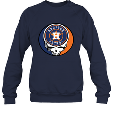 Houston Astros Grateful Dead Steal Your Face Baseball Adult Sweatshirt
