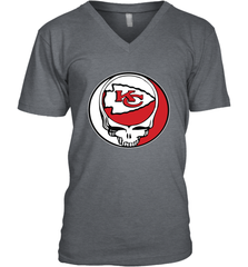 Kansas City Chiefs Grateful Dead Steal Your Face NFL Football Mens V-Neck T-Shirt Mens V-Neck T-Shirt - VeigarTee