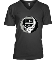 Los Angeles Kings Grateful Dead Steal Your Face Hockey NHL Mens V-Neck T-Shirt