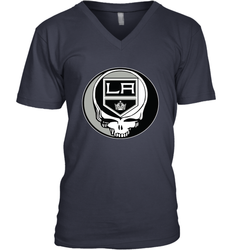 Los Angeles Kings Grateful Dead Steal Your Face Hockey NHL Mens V-Neck T-Shirt