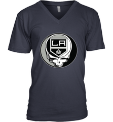 Los Angeles Kings Grateful Dead Steal Your Face Hockey NHL Mens V-Neck T-Shirt Mens V-Neck T-Shirt - VeigarTee