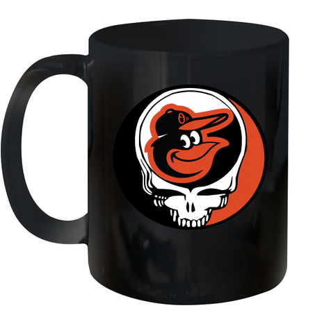 Baltimore Orioles Grateful Dead Steal Your Face Baseball Ceramic Mug 11oz Ceramic Mug 11oz / Black / 11oz Ceramic Mug 11oz - VeigarTee