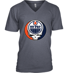 Edmonton Oilers Grateful Dead Steal Your Face Hockey NHL Mens V-Neck T-Shirt Mens V-Neck T-Shirt - VeigarTee