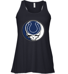 Indianapolis Colts Grateful Dead Steal Your Face NFL Football Womens Racerback Tank Top Womens Racerback Tank Top - VeigarTee