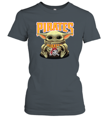 Baby Yoda Hugs Loves The Pittsburgh Pirates Baseball Womens T-Shirt Womens T-Shirt - VeigarTee