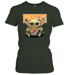 Baby Yoda Hugs Loves The Pittsburgh Pirates Baseball Womens T-Shirt Womens T-Shirt - VeigarTee