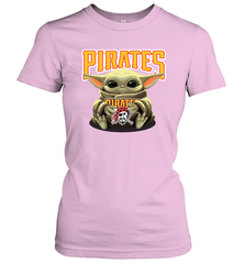 Baby Yoda Hugs Loves The Pittsburgh Pirates Baseball Womens T-Shirt Womens T-Shirt - VeigarTee