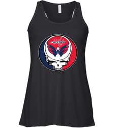 Washington Capitals Grateful Dead Steal Your Face Hockey NHL Womens Racerback Tank Top