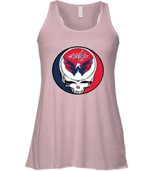 Washington Capitals Grateful Dead Steal Your Face Hockey NHL Womens Racerback Tank Top Womens Racerback Tank Top - VeigarTee