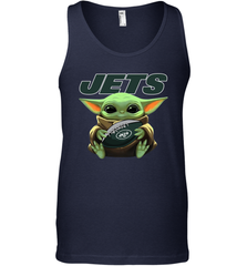 Baby Yoda Loves The New York Jets Star Wars Baby Yoda Hugs Jets NFL Mens Tank Top Mens Tank Top - VeigarTee