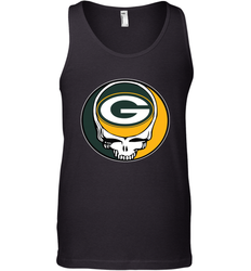 Green Bay Packers Grateful Dead Steal Your Face NFL Football Mens Tank Top