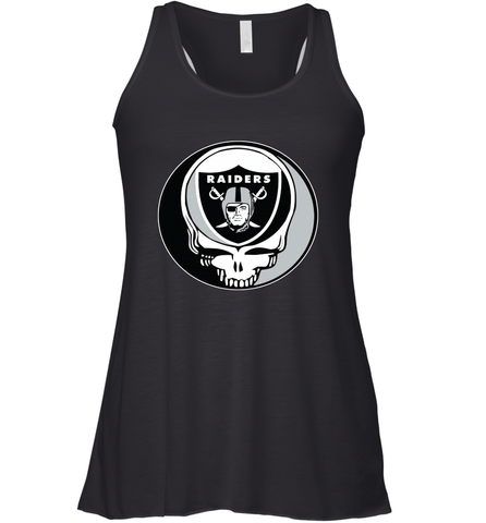Oakland Raiders Grateful Dead Steal Your Face NFL Football Womens Racerback Tank Top Womens Racerback Tank Top / Black / XS Womens Racerback Tank Top - VeigarTee