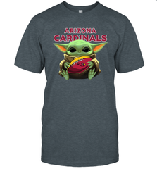 Baby Yoda Loves The Arizona Cardinals Star Wars Baby Yoda Hugs Cardinals NFL Mens T-Shirt Mens T-Shirt - VeigarTee