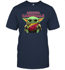 Baby Yoda Loves The Arizona Cardinals Star Wars Baby Yoda Hugs Cardinals NFL Mens T-Shirt Mens T-Shirt - VeigarTee