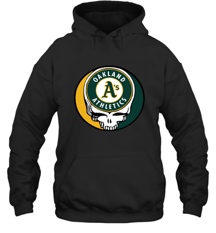 Oakland Athletics Grateful Dead Steal Your Face Baseball Adult Hoodie Sweatshirt Adult Hoodie Sweatshirt / Black / S Adult Hoodie Sweatshirt - VeigarTee