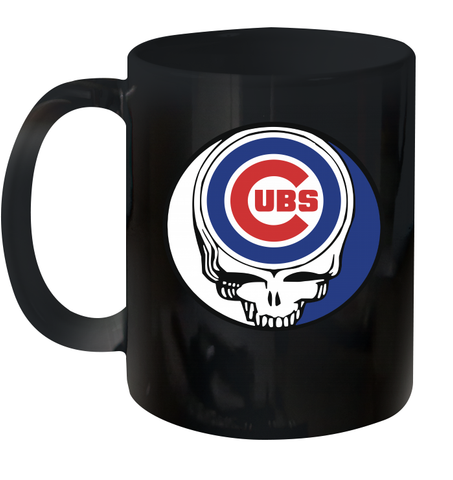 Chicago Cubs Grateful Dead Steal Your Face Baseball Ceramic Mug 11oz Ceramic Mug 11oz / Black / 11oz Ceramic Mug 11oz - VeigarTee