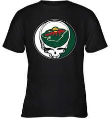 Minnesota Wild Grateful Dead Steal Your Face Hockey NHL Youth T-Shirt Youth T-Shirt - VeigarTee
