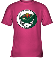 Minnesota Wild Grateful Dead Steal Your Face Hockey NHL Youth T-Shirt Youth T-Shirt - VeigarTee