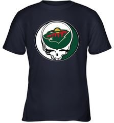 Minnesota Wild Grateful Dead Steal Your Face Hockey NHL Youth T-Shirt Youth T-Shirt - VeigarTee